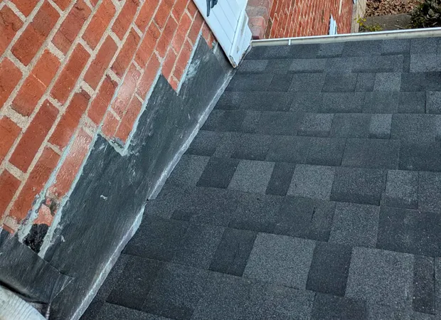 Chimney flashing detail