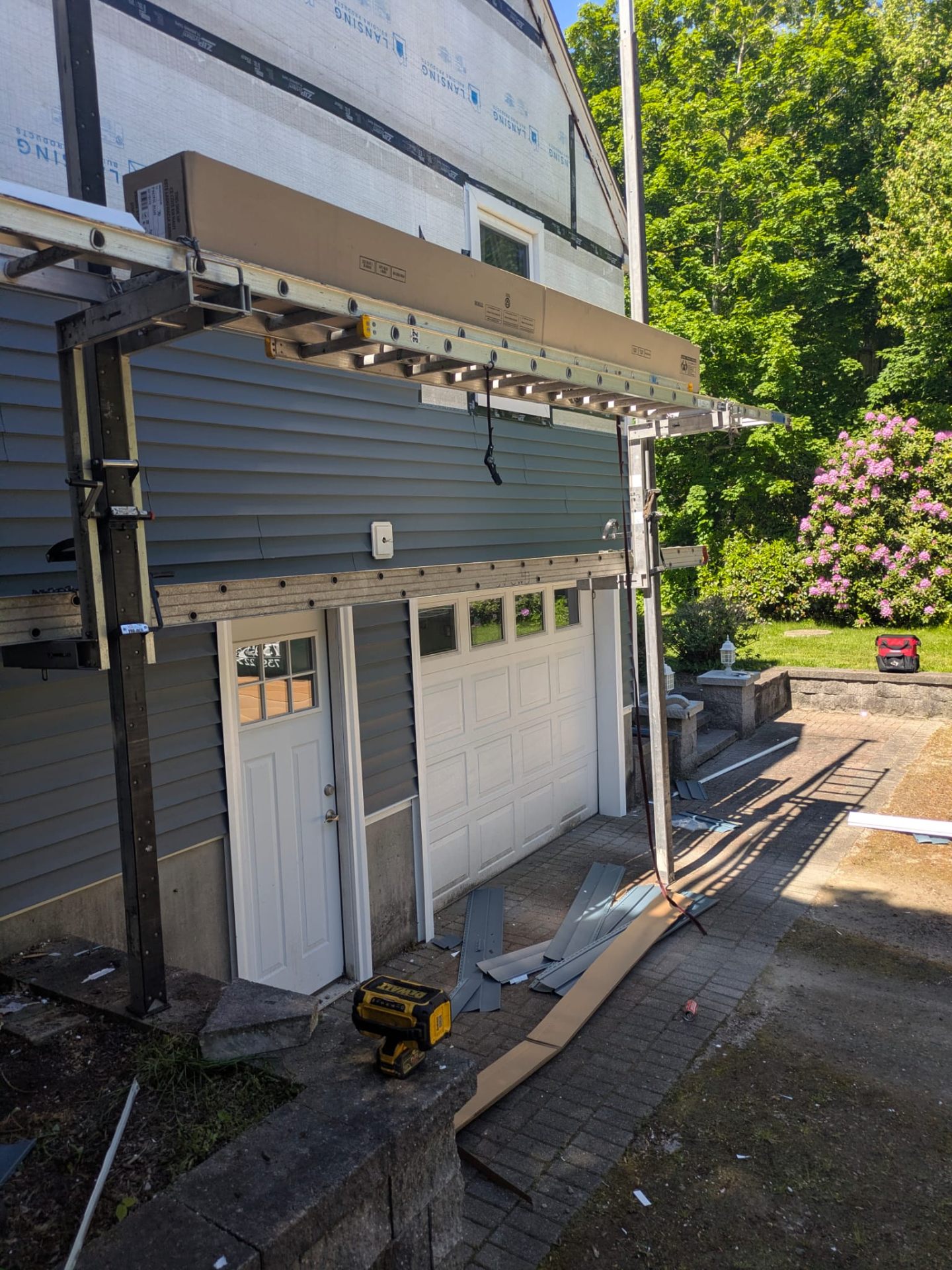 Siding replacement on a section of the home
